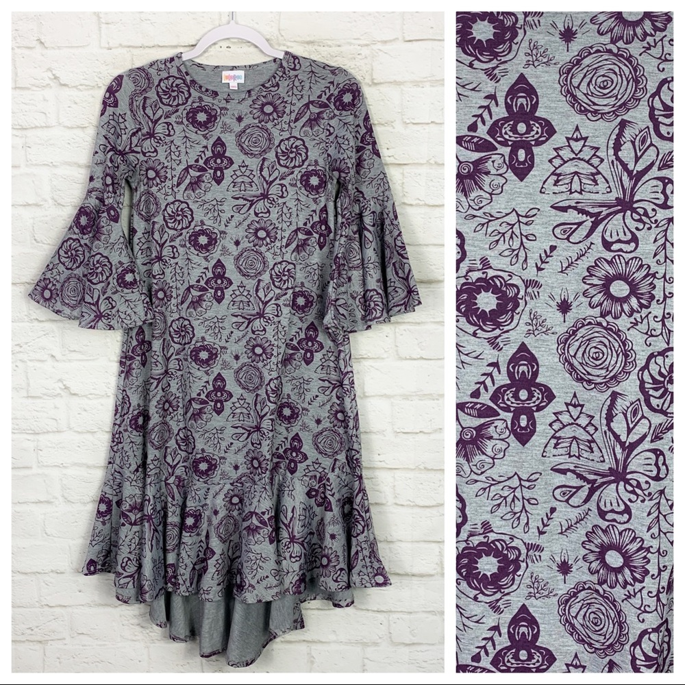Lularoe Cici Mermaid Fitted Bodycon Ruffled Dress